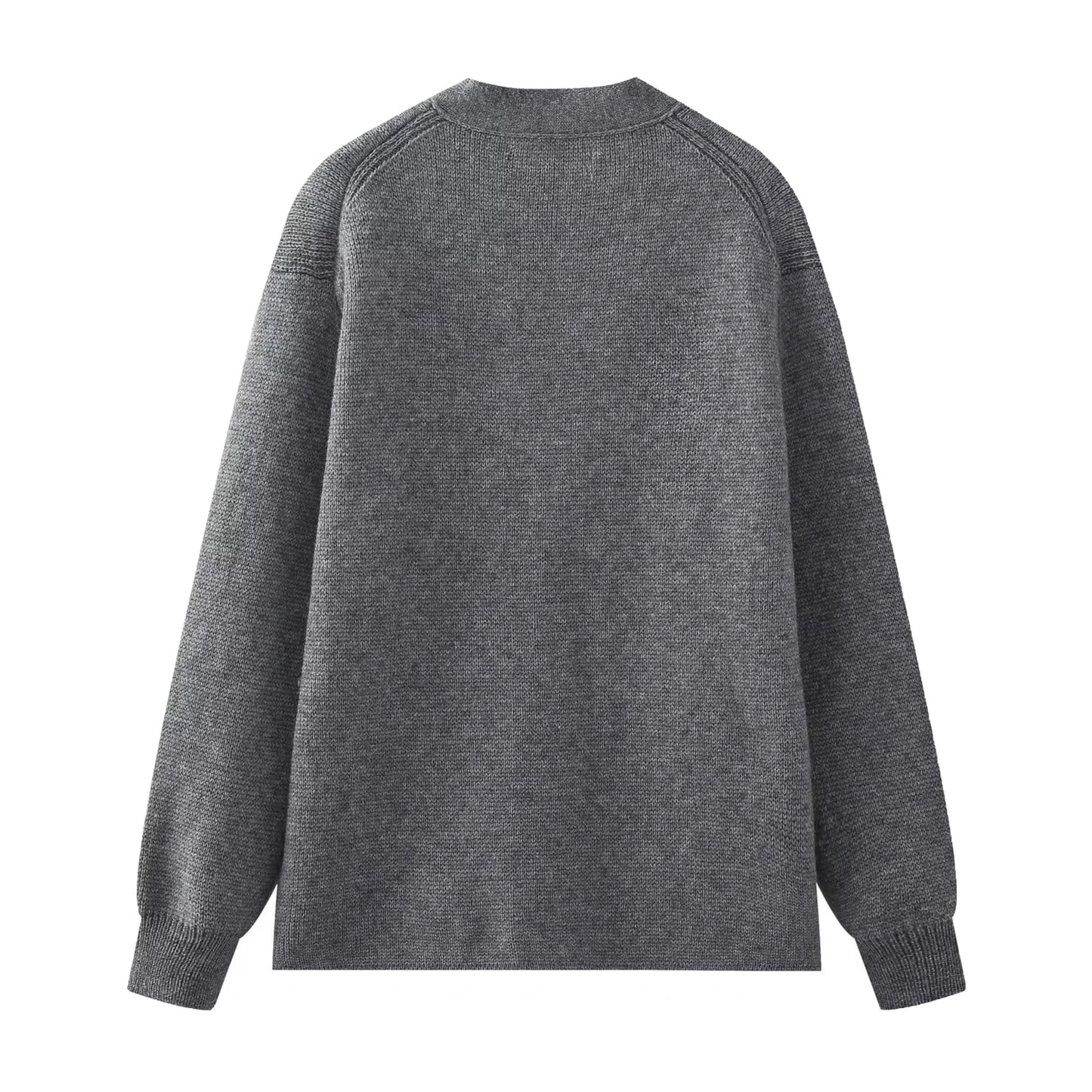 Dark Gray Oversized Cardigan Sweater