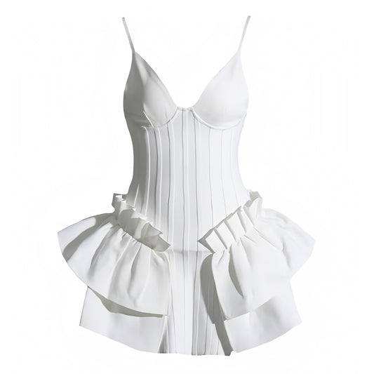 white-ivory-slim-fit-bodycon-corset-bustier-layered-ruffle-drop-waist-spaghetti-strap-sleeveless-backless-open-back-sweetheart-neckline-short-mini-dress-evening-gown-couture-women-ladies-chic-trendy-spring-2024-summer-elegant-semi-formal-classy-feminine-gala-prom-paris-style-parisian-french-european-date-night-sexy-club-cocktail-party-sundress-zara-revolve-reformation-house-of-cb-princess-polly-babyboo-white-fox