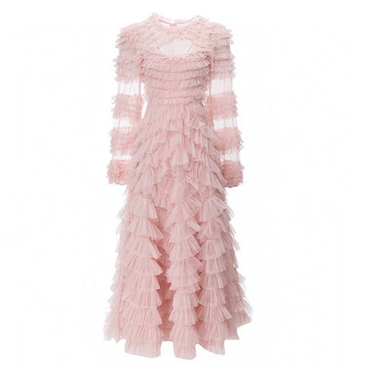 light-pink-rose-layered-ruffle-patterned-mesh-translucent-long-sleeve-midi-maxi-dress-flowy-ball-gown-bodycon-couture-spring-2024-summer-chic-trendy-elegant-formal-gala-prom-debutant-party-extravagant-princess-quiet-luxury-preppy-style-beach-vacation-women-ladies-revolve-loveshackfancy-zimmerman