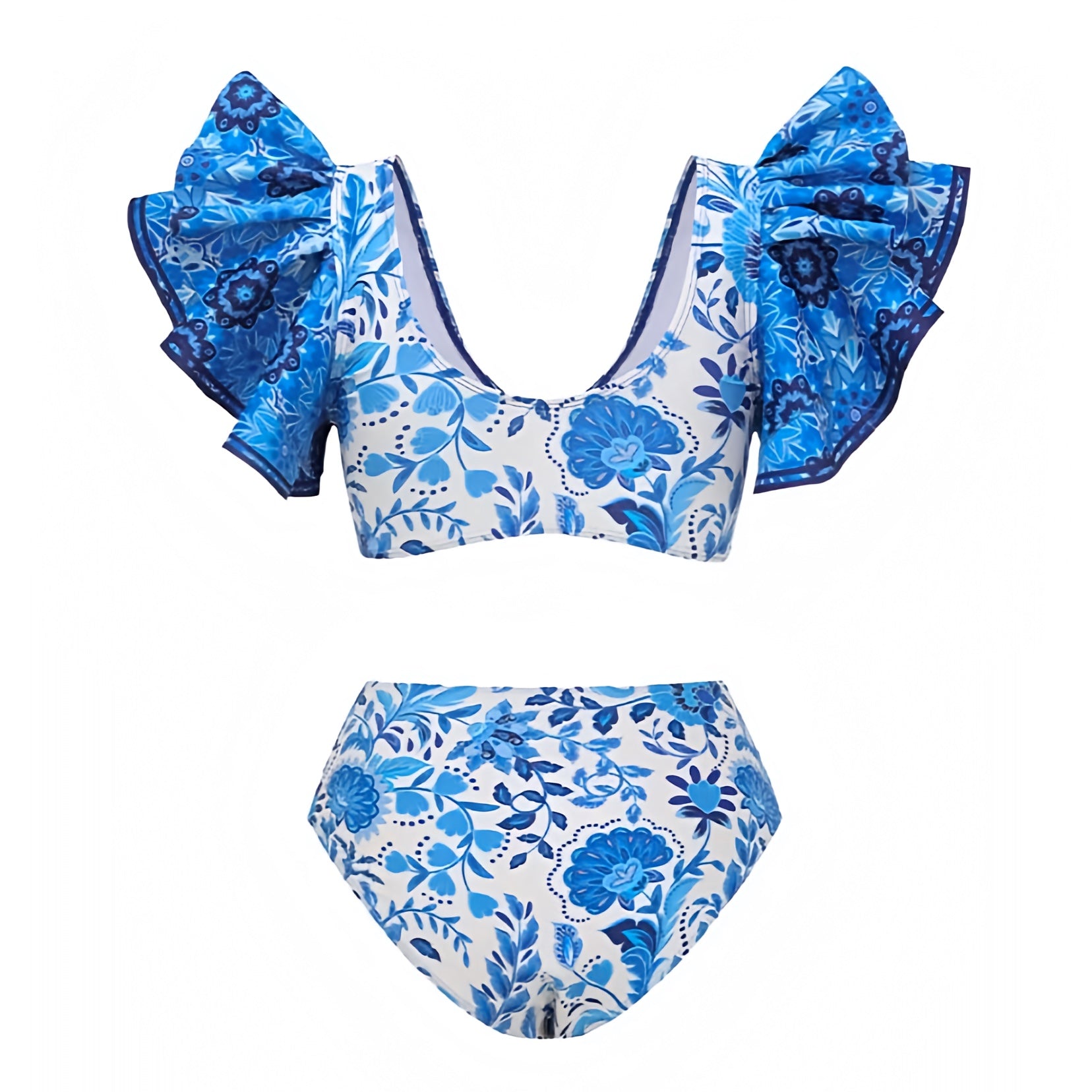 floral-print-light-blue-and-white-multi-color-flower-patterned-layered-ruffle-trim-bow-string-tie-short-puff-sleeve-scoop-neckline-underwire-push-up-cheeky-thong-2-piece-bikini-set-swimsuit-top-bottoms-swimwear-bathing-suit-women-ladies-teens-tweens-chic-trendy-spring-2024-summer-elegant-feminine-preppy-style-girlie-cute-tropical-european-greece-vacation-beach-wear-coastal-granddaughter-mamma-mia-blackbough-frankies-kulakinis-altard-state-fillyboo-roller-rabbit-revolve-dupe