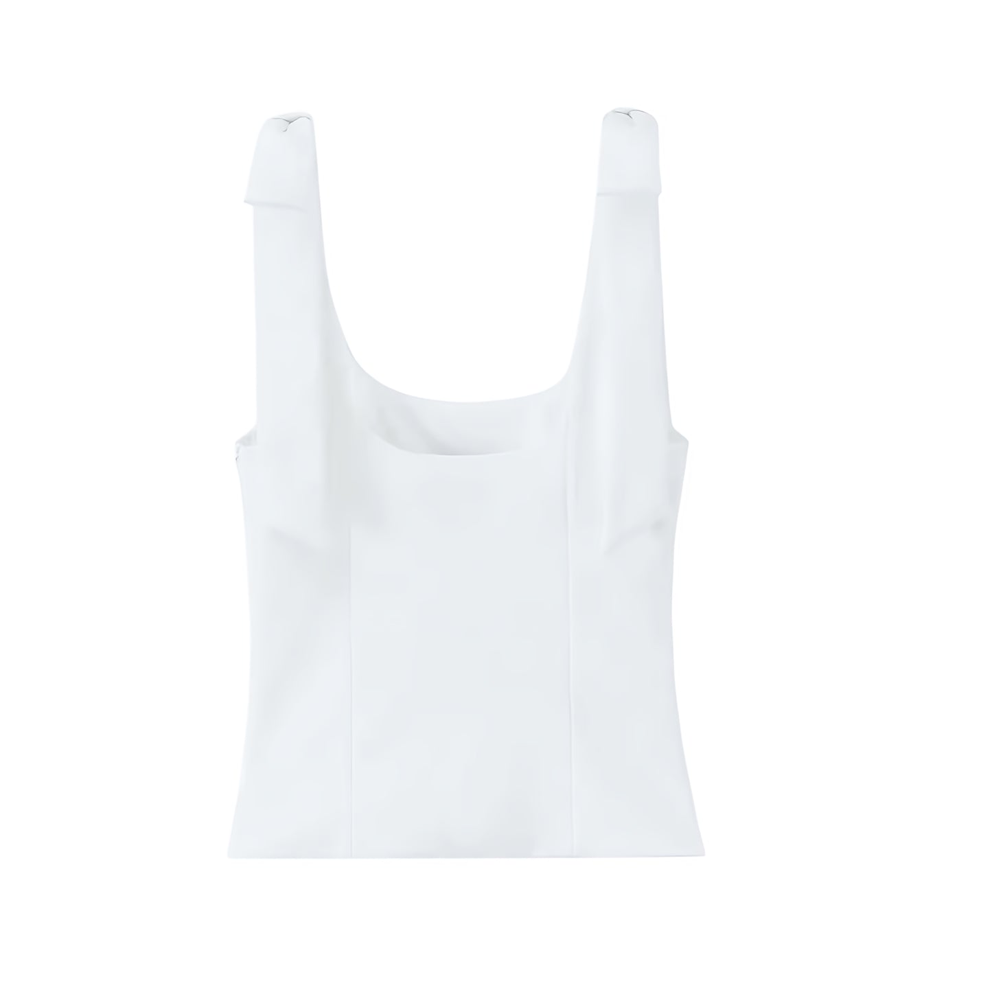 White Bow Spaghetti Strap Bustier Corset Tank Top