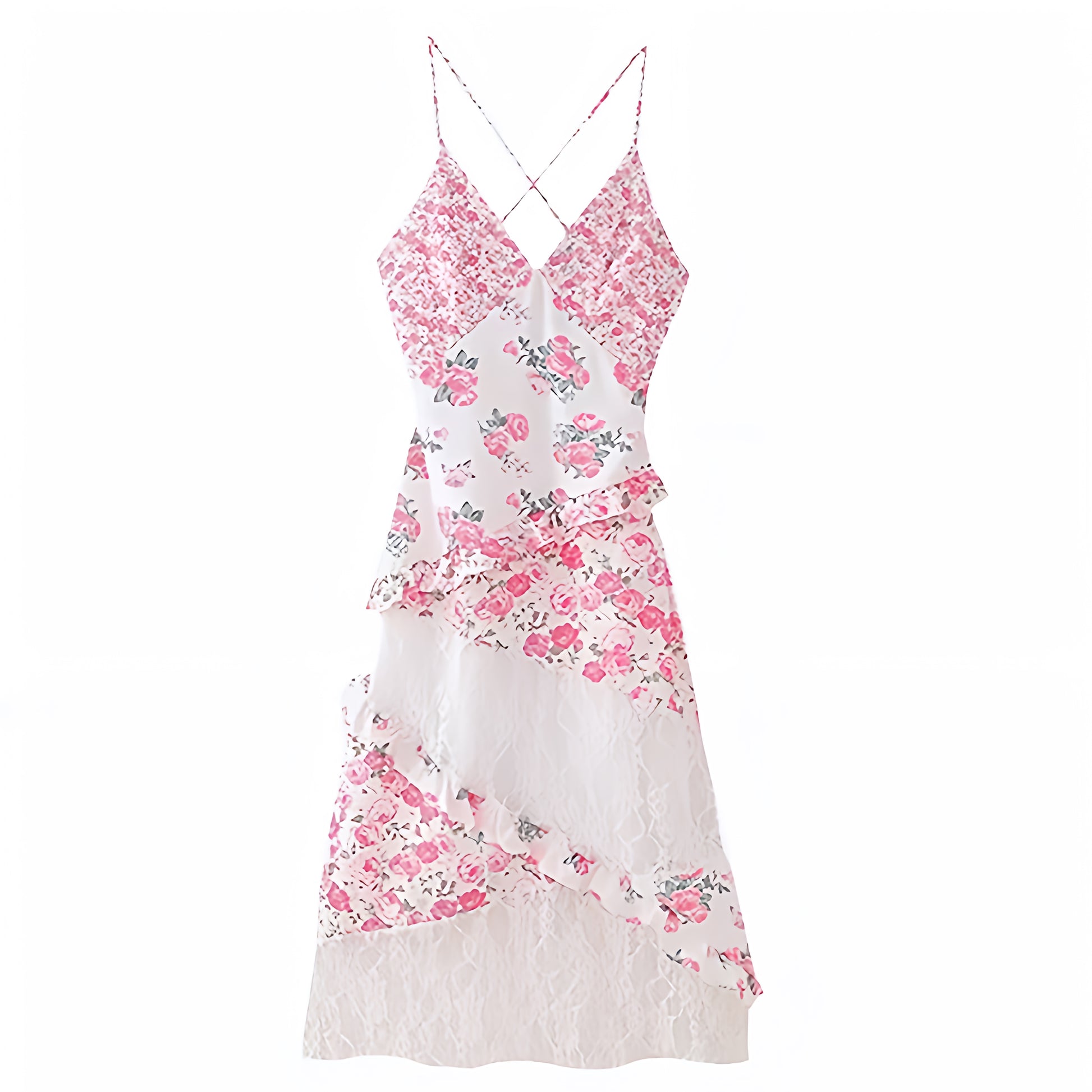 Light Pink Floral Bodycon Lace Ruffle Trim Spaghetti Strap Maxi Dress Dazey Hill Light Pink Floral Bodycon Lace Ruffle Trim Spaghetti Strap Maxi Dress Dazey Hill
