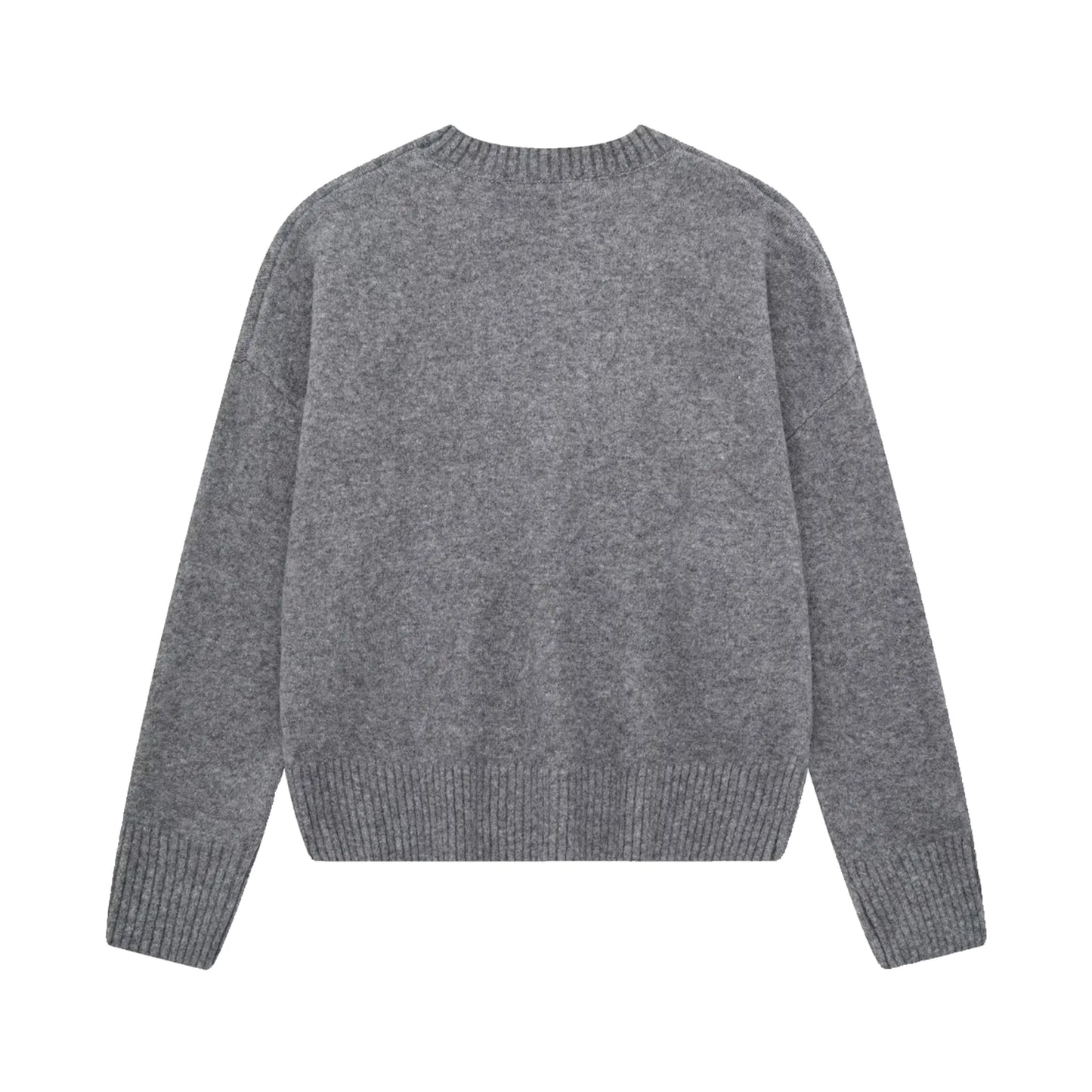 Dark Gray Knit Pullover Sweater