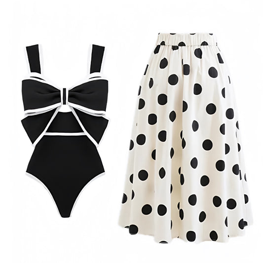 black-and-white-lined-contrast-striped-polka-dot-print-patterned-slim-fit-bodycon-cut-out-bow-sweetheart-neckline-spaghetti-strap-sleeveless-backless-open-back-wireless-push-up-cheeky-thong-modest-one-piece-swimsuit-swimwear-bathing-suit-with-midi-long-maxi-cover-skirt-set-women-ladies-teens-chic-trendy-spring-2024-summer-elegant-classy-classic-feminine-preppy-style-old-money-european-vacation-beach-wear-revolve-same-oneone-frankies-bikinis-dupe