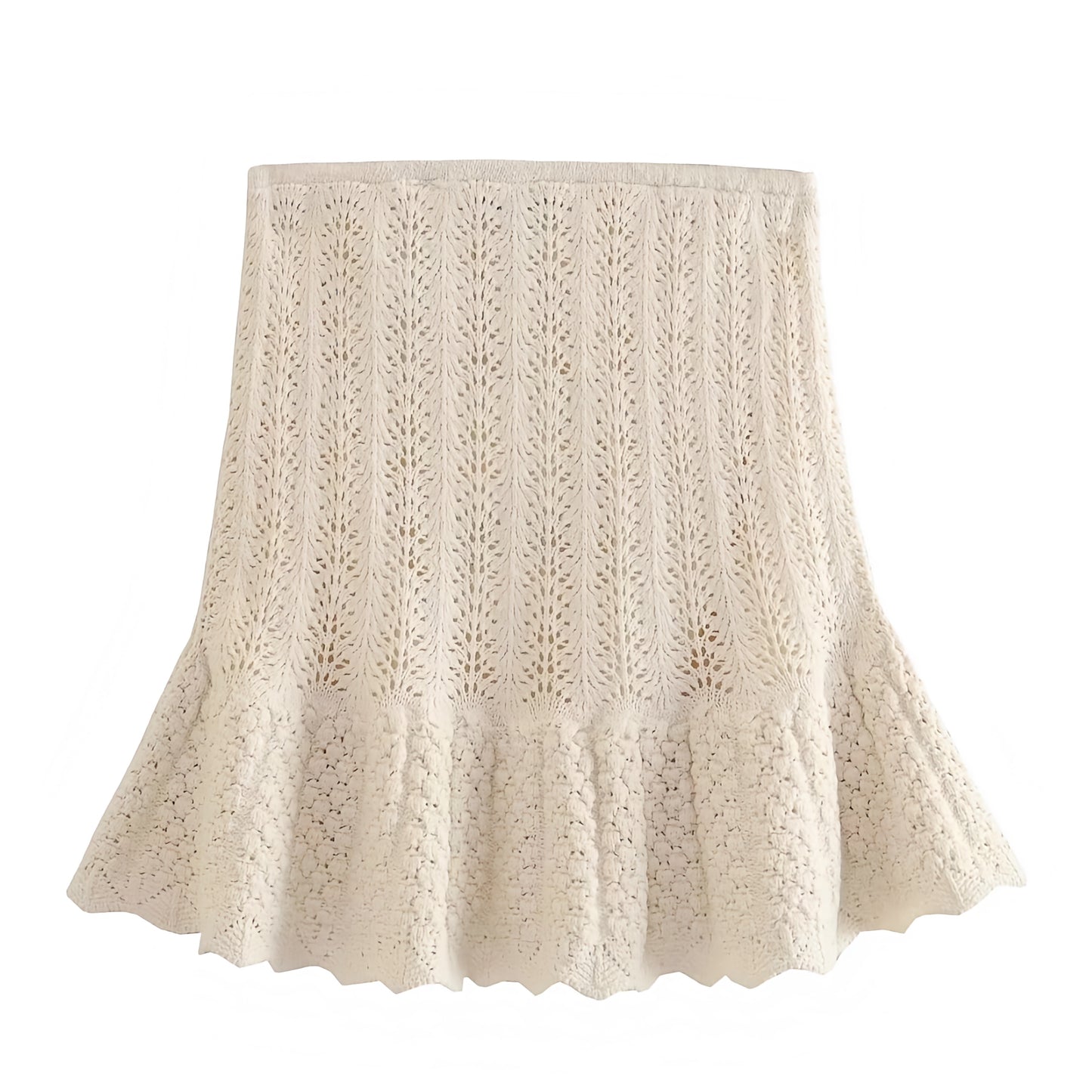 white-ivory-knit-crochet-embroidered-patterned-ruffled-short-sleeve-cut-out-crop-cami-top-blouse-and-mid-low-rise-mini-skirt-two-piece-set-dress-women-ladies-chic-trendy-spring-2024-summer-elegant-casual-semi-formal-classy-european-beach-wear-tropical-vacation-sundress-zara-revolve-aritzia