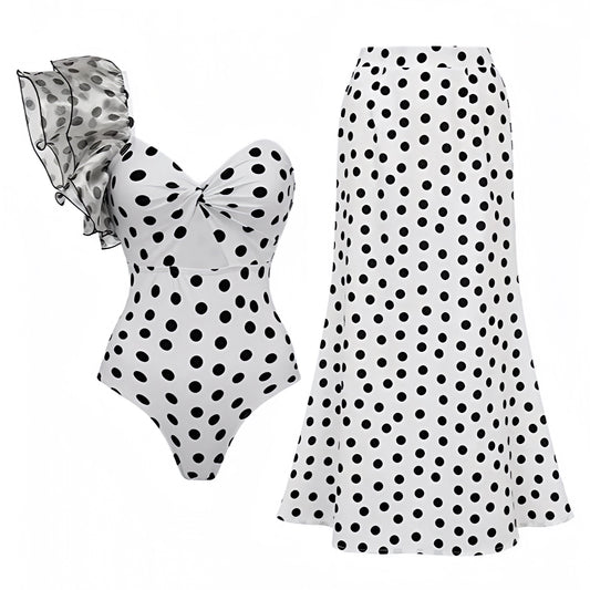 black-and-white-polka-dot-contrast-patterned-slim-fit-bodycon-layered-ruffle-trim-sweetheart-neckline-bandeau-strapless-puff-sleeve-one-shoulder-asymmetric-wireless-push-up-cheeky-thong-modest-one-piece-swimsuit-swimwear-bathing-suit-with-midi-long-maxi-cover-skirt-women-ladies-teens-chic-trendy-spring-2024-summer-elegant-classy-classic-feminine-preppy-style-old-money-european-vacation-beach-wear-revolve-same-oneone-frankies-bikinis-dupe