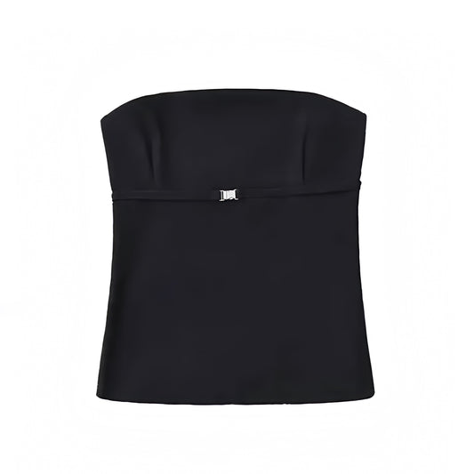 black-slim-fit-corset-bodycon-bustier-strapless-bandeau-sleeveless-pleated-backless-open-back-cut-out-silver-buckle-camisole-crop-tank-tube-top-blouse-women-ladies-chic-trendy-spring-2024-summer-elegant-casual-semi-formal-classy-feminine-party-date-night-out-sexy-club-wear-y2k-90s-minimalist-office-siren-style-zara-revolve-aritzia-whitefox-princess-polly-babyboo-iamgia-edikted-fenity-areyouami