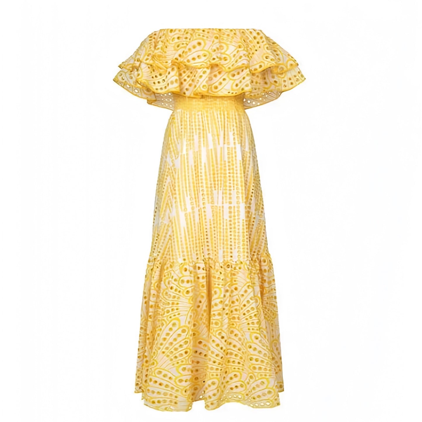 yellow-and-white-eyelet-embroidered-floral-patterned-striped-layered-ruffle-bodycon-drop-waist-smocked-off-shoulder-short-sleeve-bandeau-strapless-flowy-midi-long-maxi-dress-ball-gown-women-ladies-chic-trendy-spring-2024-summer-elegant-semi-formal-feminine-casual-preppy-style-prom-couture-european-beach-tropical-vacation-sundress-charo-ruiz-ibiza-revolve-zimmerman-dupe