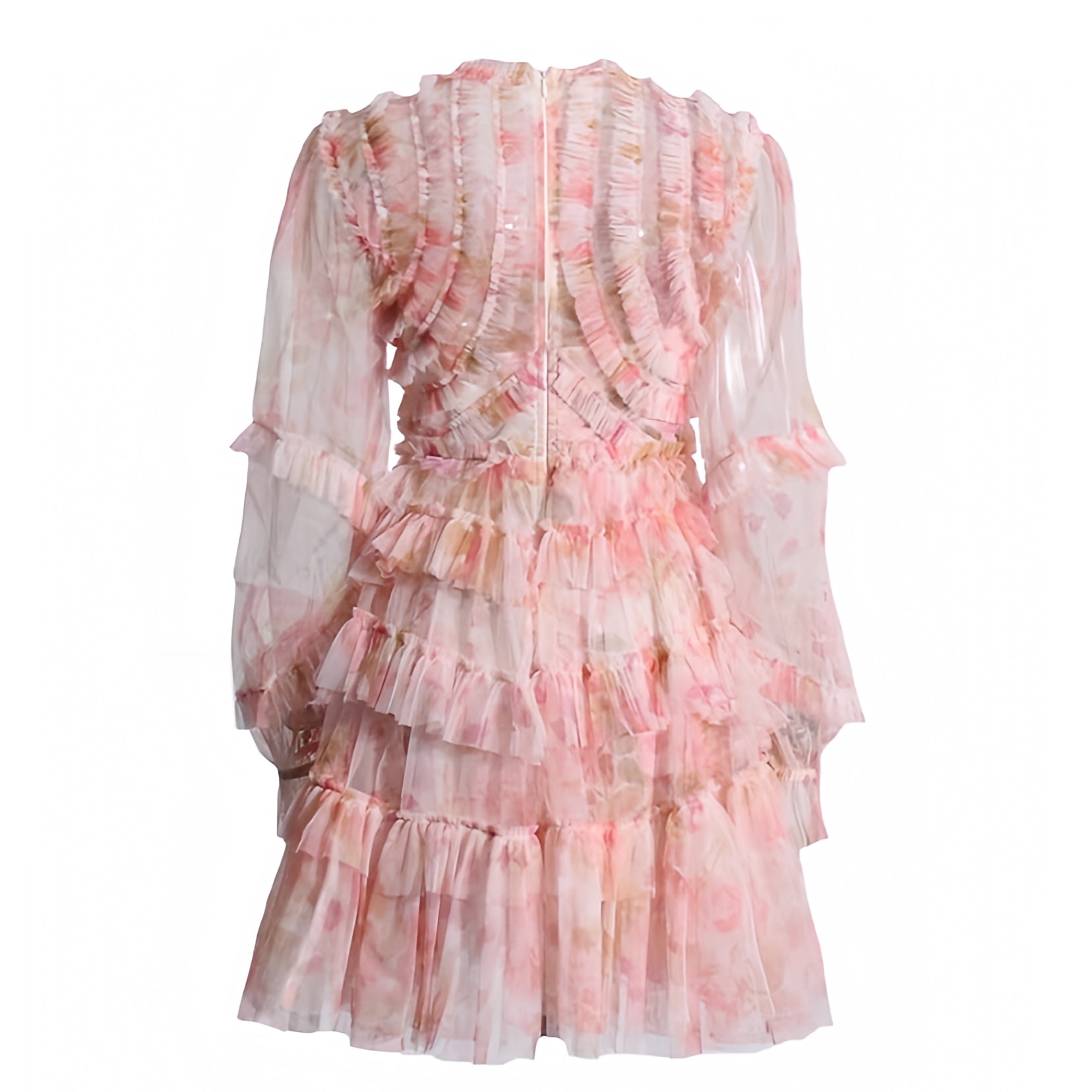 light-pink-multi-color-floral-patterned-layered-ruffle-trim-feathered-slim-fit-bodycon-fitted-bodice-drop-waist-v-neck-mesh-translucent-long-sleeve-mini-short-dress-ball-gown-couture-women-ladies-chic-trendy-spring-2024-summer-elegant-semi-formal-casual-classy-feminine-gala-prom-debutante-wedding-guest-party-preppy-style-beach-vacation-sundress-altard-state-zimmerman-revolve-loveshackfancy-fillyboo-reformation-dupe