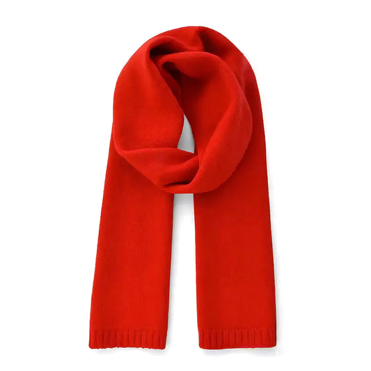 Cherry Red Oversized Knit Scarf