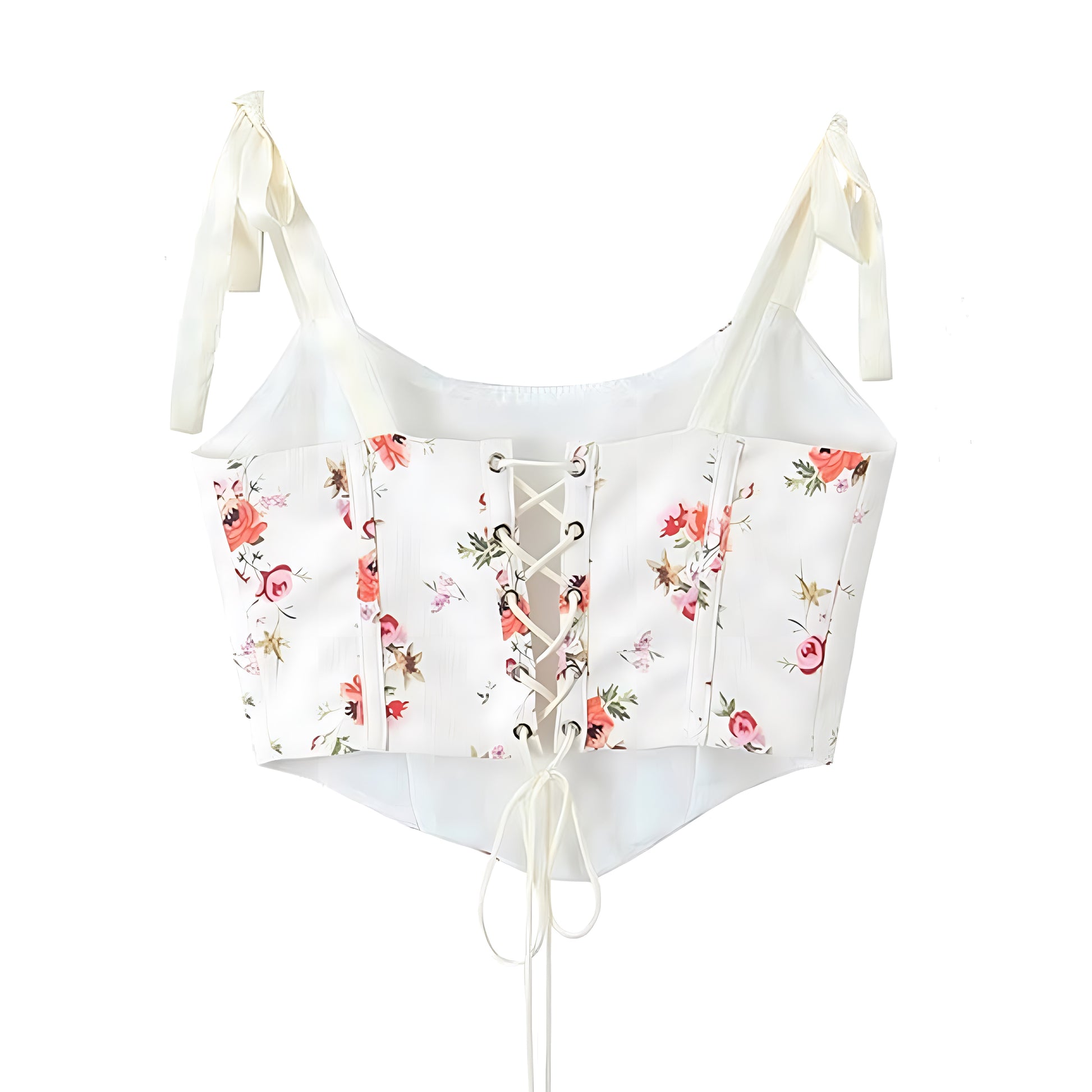 floral-print-white-pink-red-multi-color-rose-flower-patterned-slim-fit-corset-bustier-lace-up-cut-out-round-neck-spaghetti-strap-sleeveless-short-sleeve-backless-open-back-crop-cami-tank-top-blouse-women-ladies-chic-trendy-spring-2024-summer-elegant-feminine-casual-semi-formal-classy-preppy-style-coquette-shirt-zara-revolve-princess-polly-altard-state