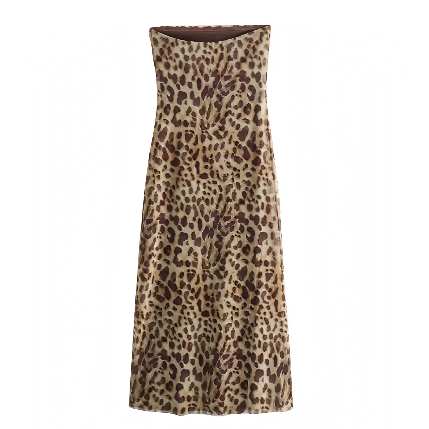Leopard Print Slim Fit Bodycon Strapless Sleeveless Maxi Slip Dress Dazey Hill Leopard Print Slim Fit Bodycon Strapless Sleeveless Maxi Slip Dress Dazey Hill