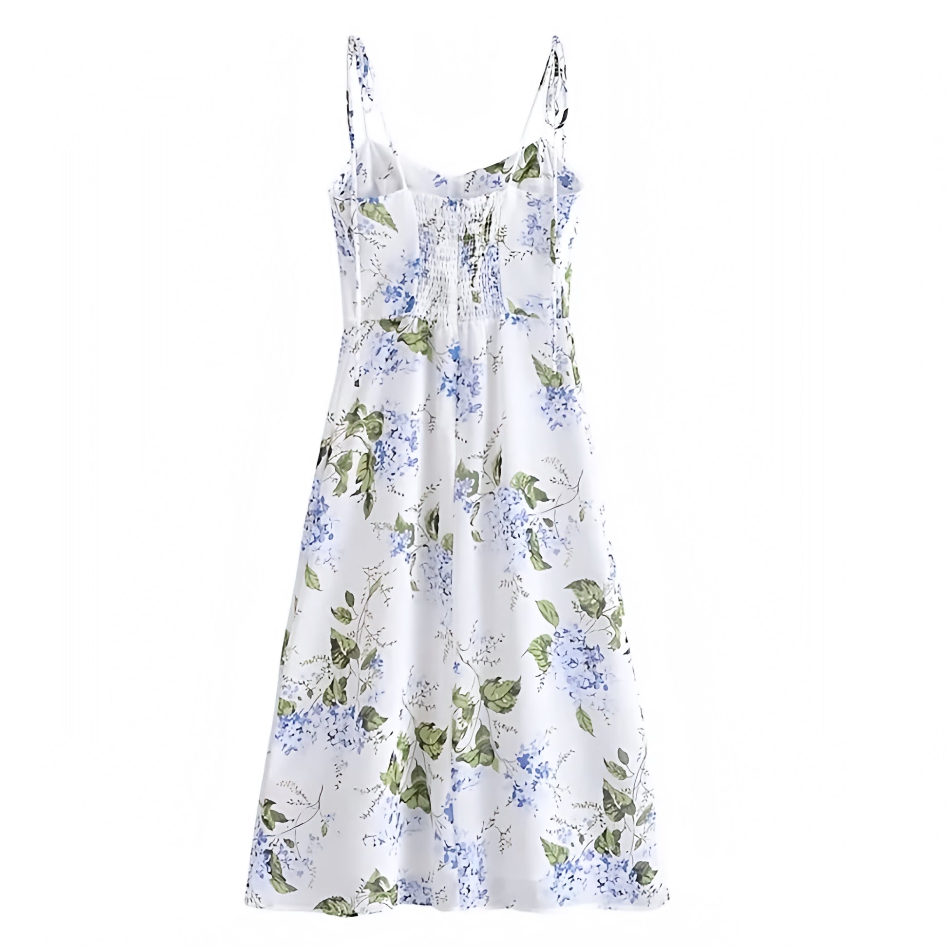 Women's Light Blue Hydrangea Floral Print Spaghetti Strap Maxi Dress Dazey Hill Women's Light Blue Hydrangea Floral Print Spaghetti Strap Maxi Dress Dazey Hill
