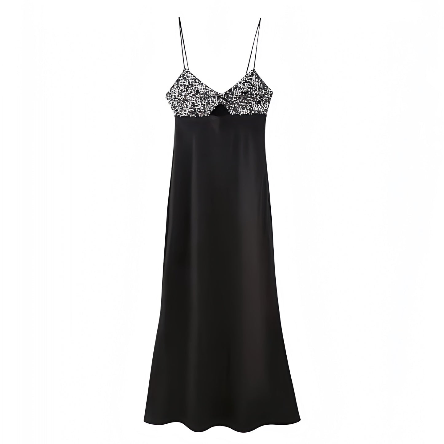 midnight-black-silver-sequined-glitter-contrast-spaghetti-strap-flowy-satin-silk-v-neck-sleeveless-bodycon-midi-long-maxi-slip-dress-women-ladies-chic-trendy-2024-elegant-formal-prom-party-gala-evening-gown-classy-date-night-sexy-club-wear-cocktail-zara-revolve