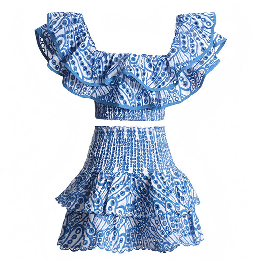blue-and-white-eyelet-embroidered-striped-scalloped-broderie-anglaise-patterned-layered-ruffle-smocked-tiered-shirred-bodice-fitted-waist-bodycon-slim-fit-short-sleeve-off-shoulder-square-neck-line-crop-top-blouse-mini-skirt-2-piece-dress-set-couture-women-ladies-spring-2024-summer-chic-trendy-elegant-casual-semi-formal-feminine-classy-preppy-style-party-prom-european-beach-wear-vacation-sundress-coastal-granddaughter-gown-charo-ruiz-zimmerman-revolve-loveshackfancy-fillyboo-cb-positano-dupe