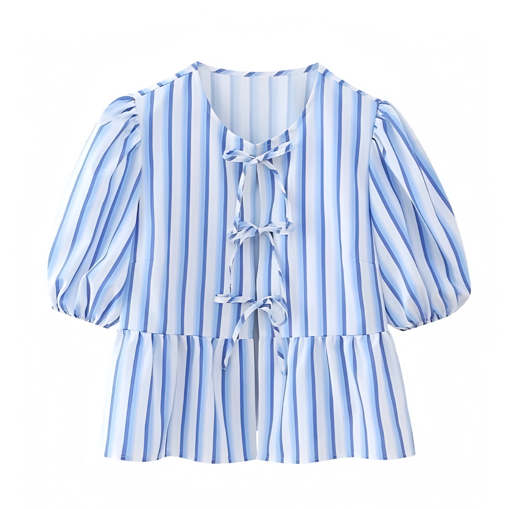 light-blue-and-white-striped-seersucker-pinstriped-multi-color-patterned-bow-lace-up-v-neck-short-puff-sleeve-camisole-crop-top-blouse-women-ladies-chic-trendy-spring-2024-summer-elegant-casual-feminine-classy-preppy-style-coastal-granddaughter-beach-wear-european-nautical-seaside-vacation-shirt-zara-revolve
