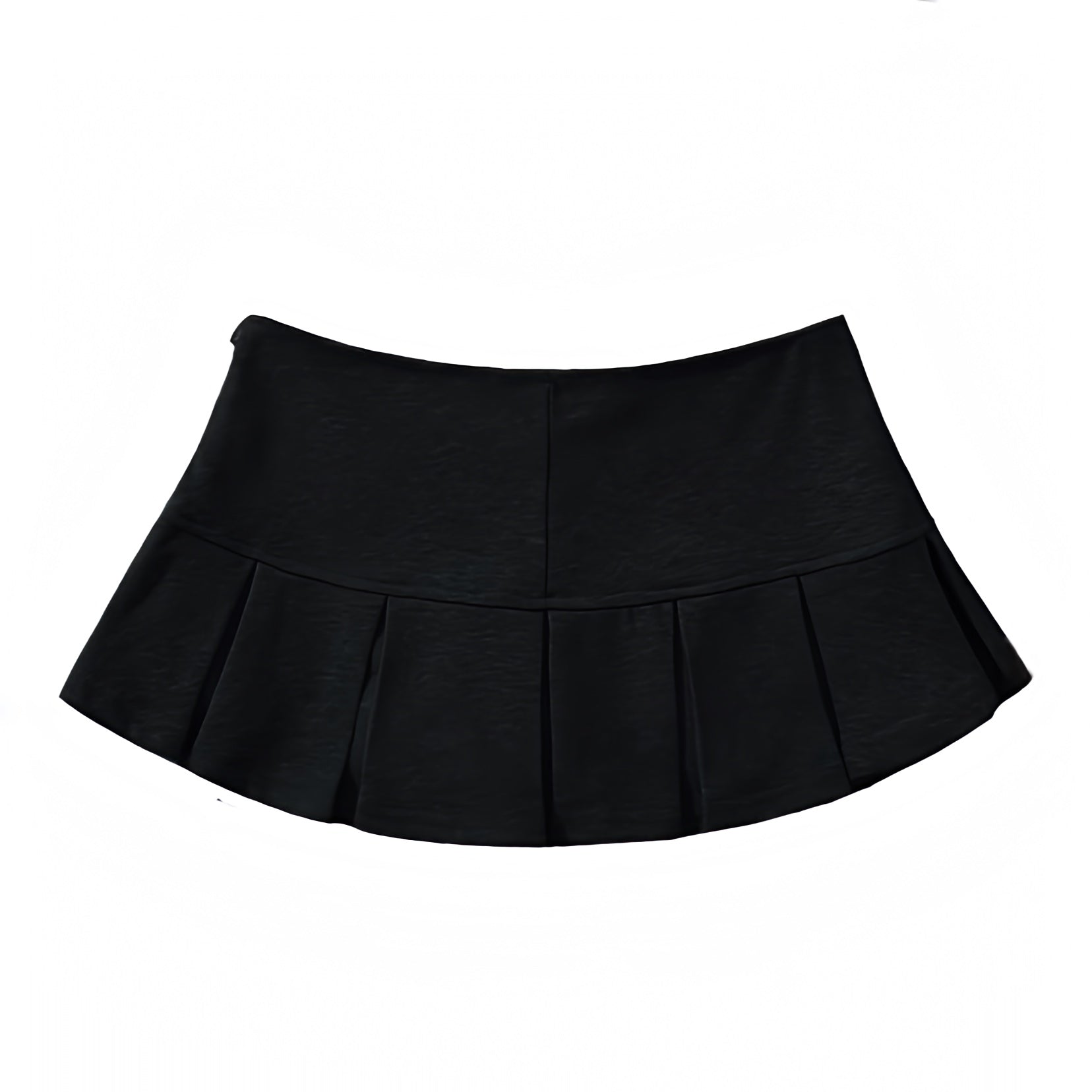 Black micro pleated skirt best sale