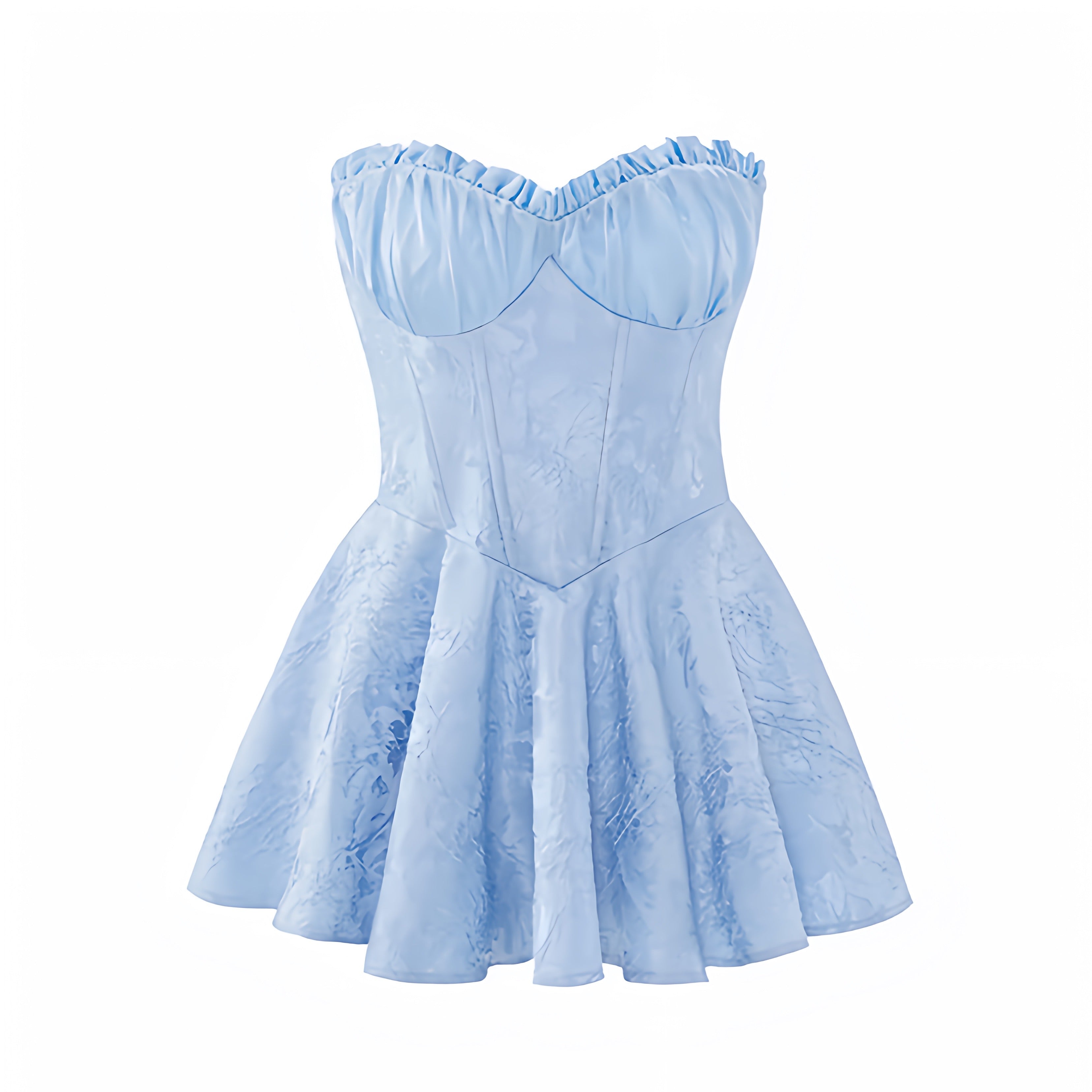 Light blue flowy dress short hotsell