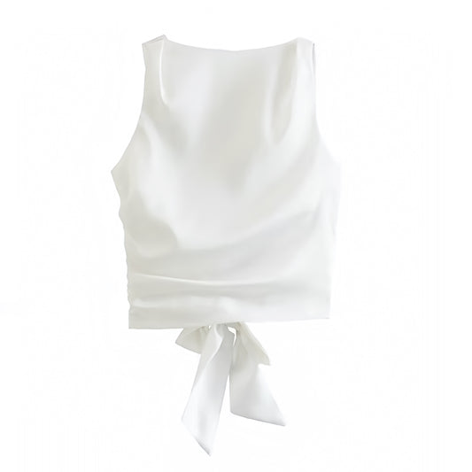 ivory-cream-off-white-satin-silk-metallic-slim-fit-ruched-draped-bodycon-boatneck-sleeveless-short-sleeve-backless-open-back-bow-string-tie-full-length-hip-camisole-crop-tank-top-blouse-shirt-women-ladies-teens-tweens-chic-trendy-spring-2024-summer-elegant-casual-semi-formal-feminine-classy-cocktail-party-club-wear-sexy-date-night-out-evening-90s-minimalist-minimalism-office-siren-stockholm-style-tops-zara-revolve-aritzia-mango-reformation-whitefox-edikted-princess-polly-dupe