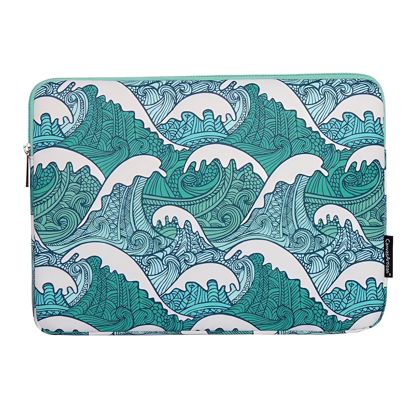 Ocean Waves Print Makeup Bag