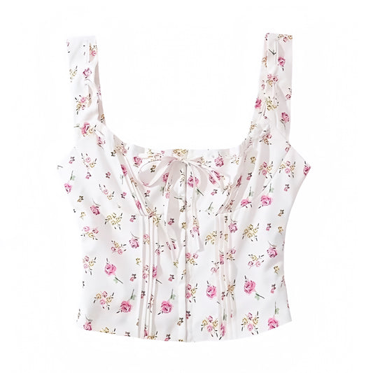 floral-print-white-light-pink-yellow-multi-color-flower-patterned-slim-fit-bodycon-corset-bustier-bow-string-tie-spaghetti-strap-sleeveless-square-neckline-backless-open-back-full-length-hip-crop-camisole-tank-top-blouse-shirt-women-ladies-teens-tweens-chic-trendy-spring-2024-summer-elgeant-casual-feminine-preppy-style-coquette-beach-wear-vacation-tops-altard-state-zara-loveshackfancy-aritzia-revolve-princess-polly-urban-outfitters-dupe