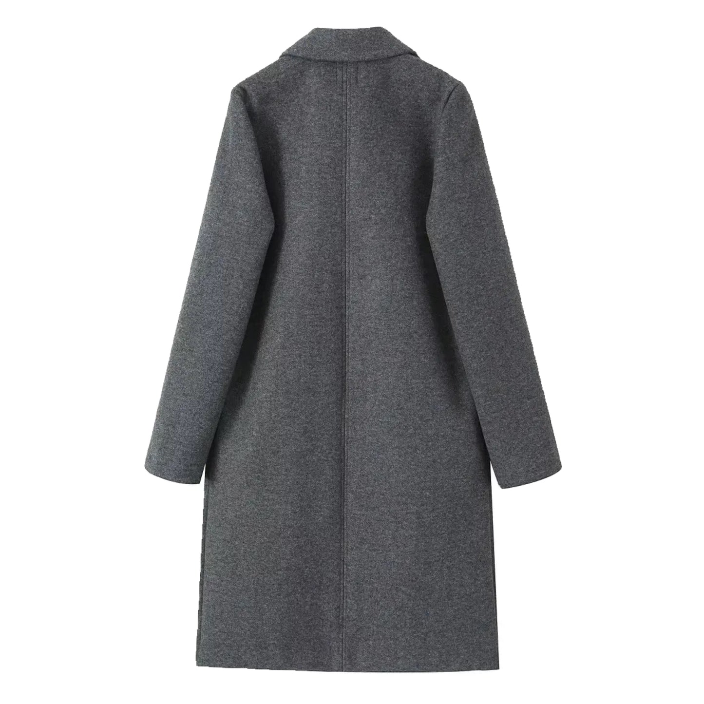 Dark Gray Knit Trench Coat