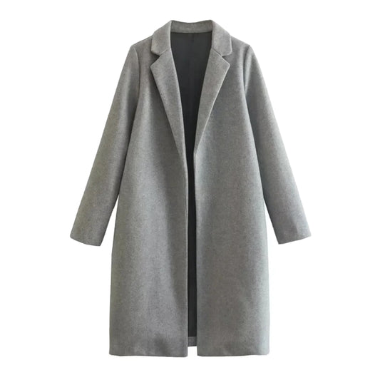 Light Gray Knit Trench Coat