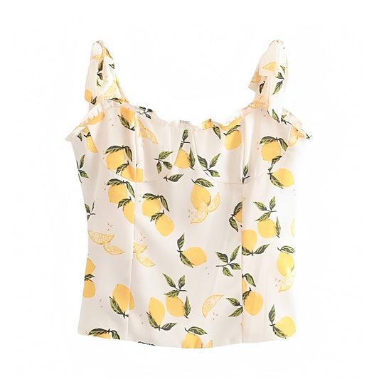 lemon-print-patterned-white-yellow-green-multi-color-slim-fit-bodycon-corset-bustier-ruffle-trim-sweetheart-neckline-spaghetti-strap-sleeveles-backless-open-back-crop-camisole-tank-top-blouse-shirt-women-ladies-teens-tweens-chic-trendy-spring-2024-summer-elgeant-casual-feminine-preppy-style-beach-wear-european-vacation-tops-altard-state-zara-aritzia-revolve-princess-polly-urban-outfitters-dupe