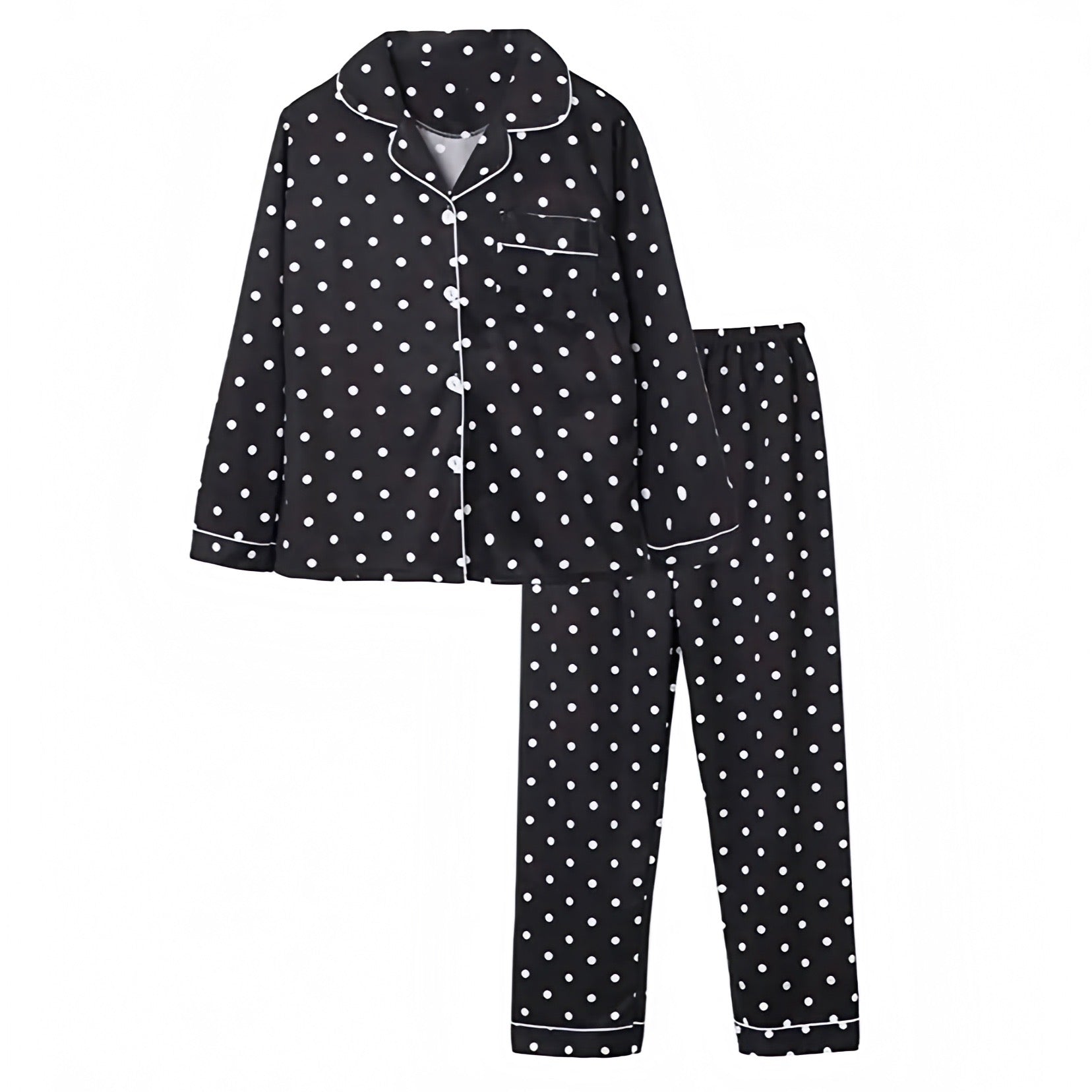 black-and-white-polka-dot-patterned-cotton-linen-v-neck-button-down-long-sleeve-shirt-top-mid-low-rise-pants-bottoms-pajama-two-piece-set-pjs-cozy-comfy-lounge-wear-women-ladies-chic-trendy-spring-2024-summer-preppy-style-casual-feminine-european-classy-elegant-eber-jey-roller-rabbit-dupe