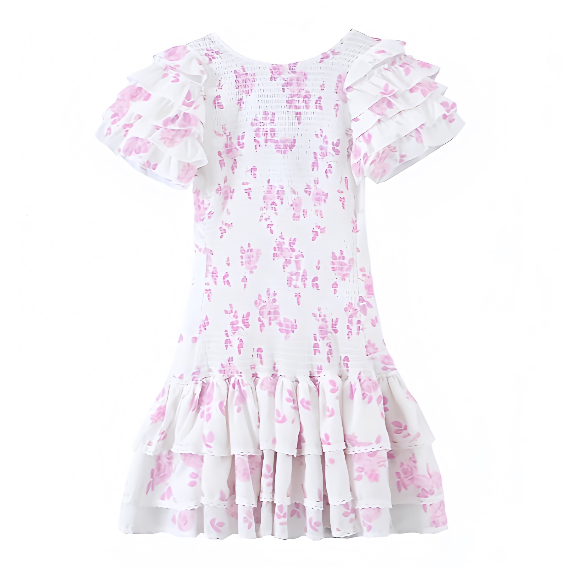 floral-print-light-pink-and-white-rose-flower-patterned-layered-ruffle-lace-trim-corset-bodycon-button-down-v-neck-short-puff-sleeve-drop-waist-mini-dress-women-ladies-chic-trendy-spring-2024-summer-elegant-semi-formal-classy-feminine-preppy-style-prom-party-debutante-coquette-sundress-loveshackfancy-altard-state-hello-molly-revolve-hill-house-dupe