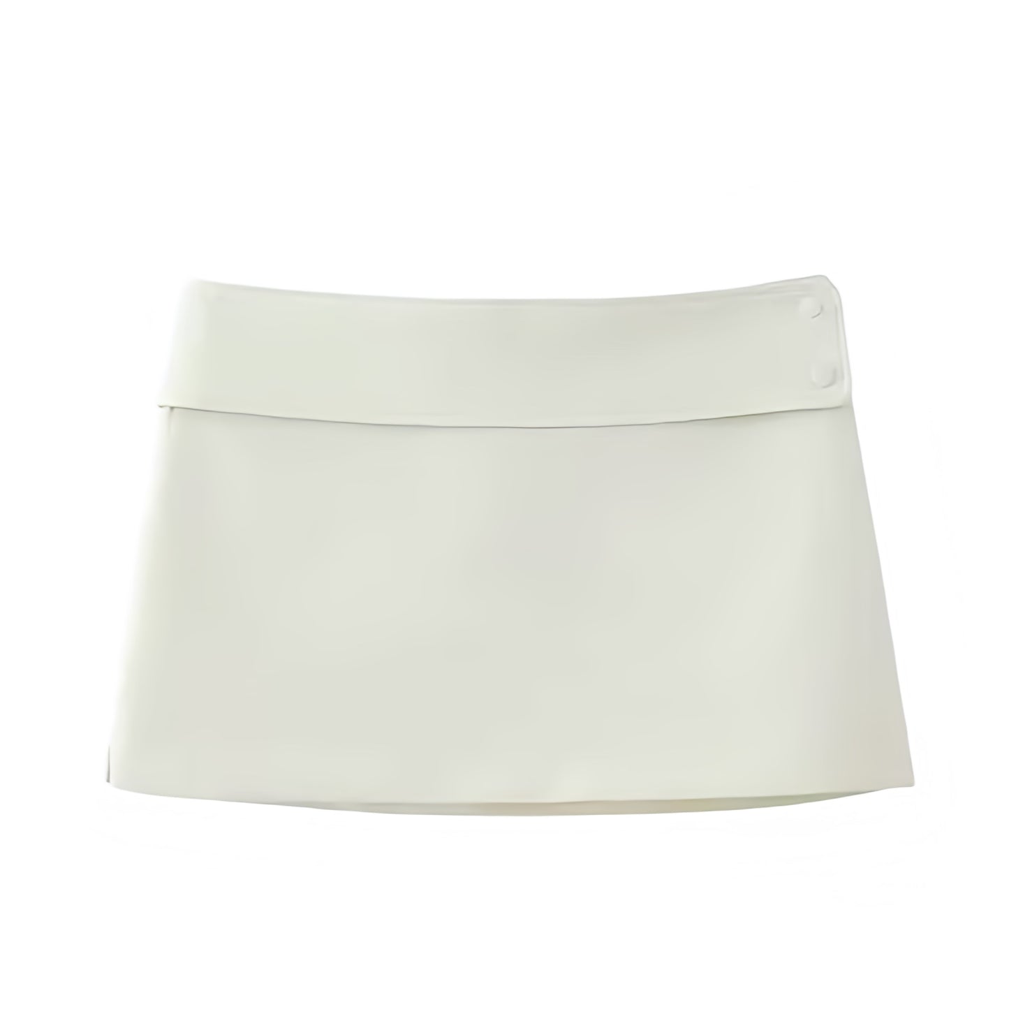 Ivory White Low-Rise Mini Pencil Skirt