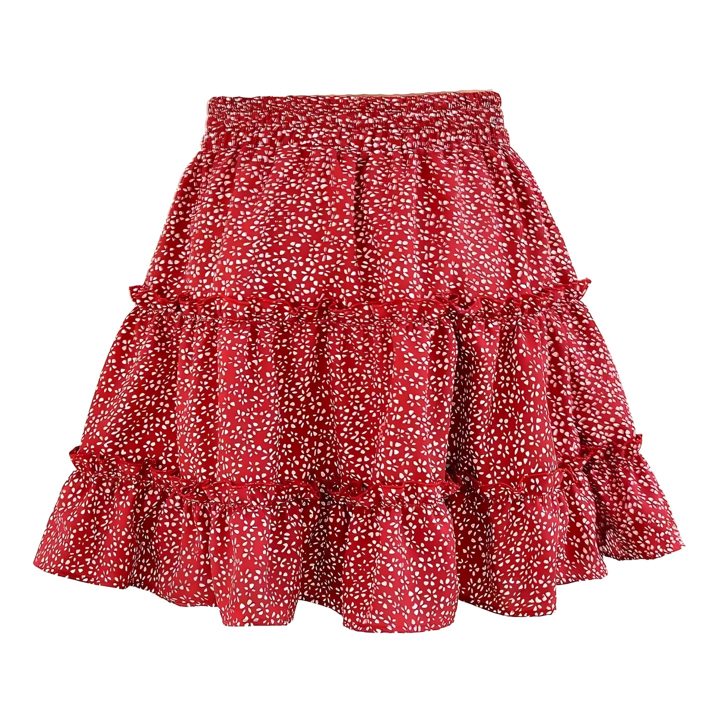floral-print-red-and-white-hibiscus-flower-patterned-layered-ruffle-trim-draw-string-tie-fitted-waist-smocked-mid-high-rise-waisted-flowy-boho-tullie-linen-tiered-short-mini-skirt-women-ladies-chic-trendy-spring-2024-summer-elegant-casual-feminine-preppy-style-tropical-hawaiian-beach-wear-zara-altard-state-urban-outfitters-brandy-melville-princess-polly