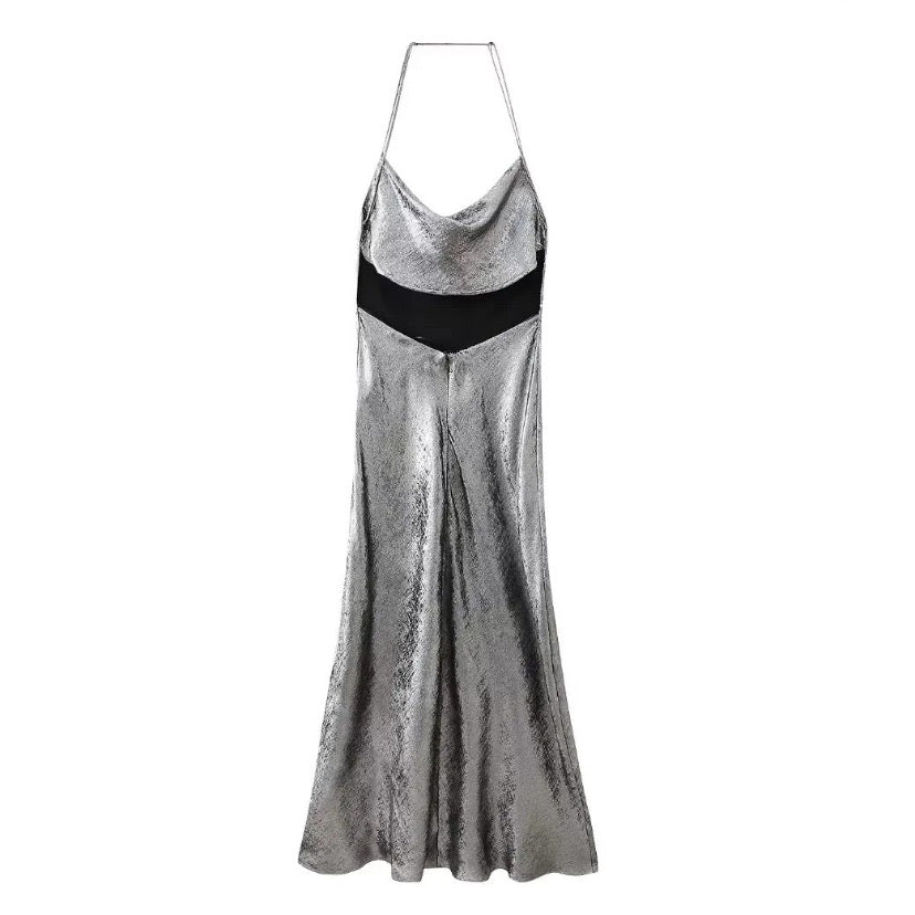 dark-silver-gray-grey-metallic-satin-silk-shimmer-spaghetti-strap-scoop-neck-bodycon-ruched-slip-sleeveless-halter-cut-out-backless-open-back-midi-long-maxi-dress-women-ladies-chic-trendy-spring-2024-summer-elegant-formal-classy-gala-evening-cocktail-party-prom-date-night-sexy-club-wear-stockholm-style-zara-revolve-aritzia-princess-polly-dupe