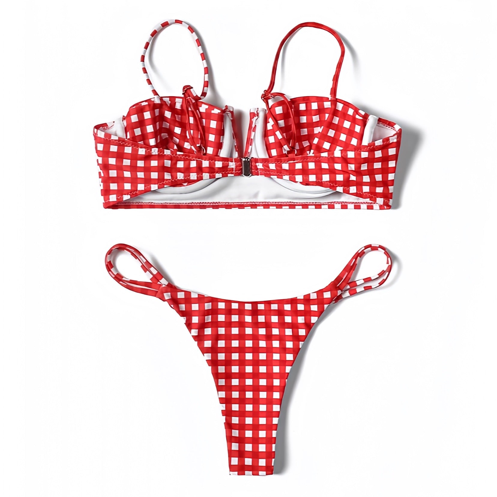 Red checkered bathing suit online