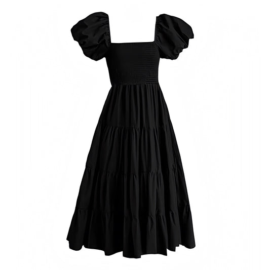 black-smocked-tiered-linen-flowy-drop-waist-bodycon-short-puff-sleeve-square-neck-ruffled-nap-midi-long-maxi-dress-women-ladies-chic-trendy-spring-2024-summer-elegant-semi-formal-casual-classy-prom-party-ball-gown-preppy-style-beach-vacation-sundress-altard-state-hill-house