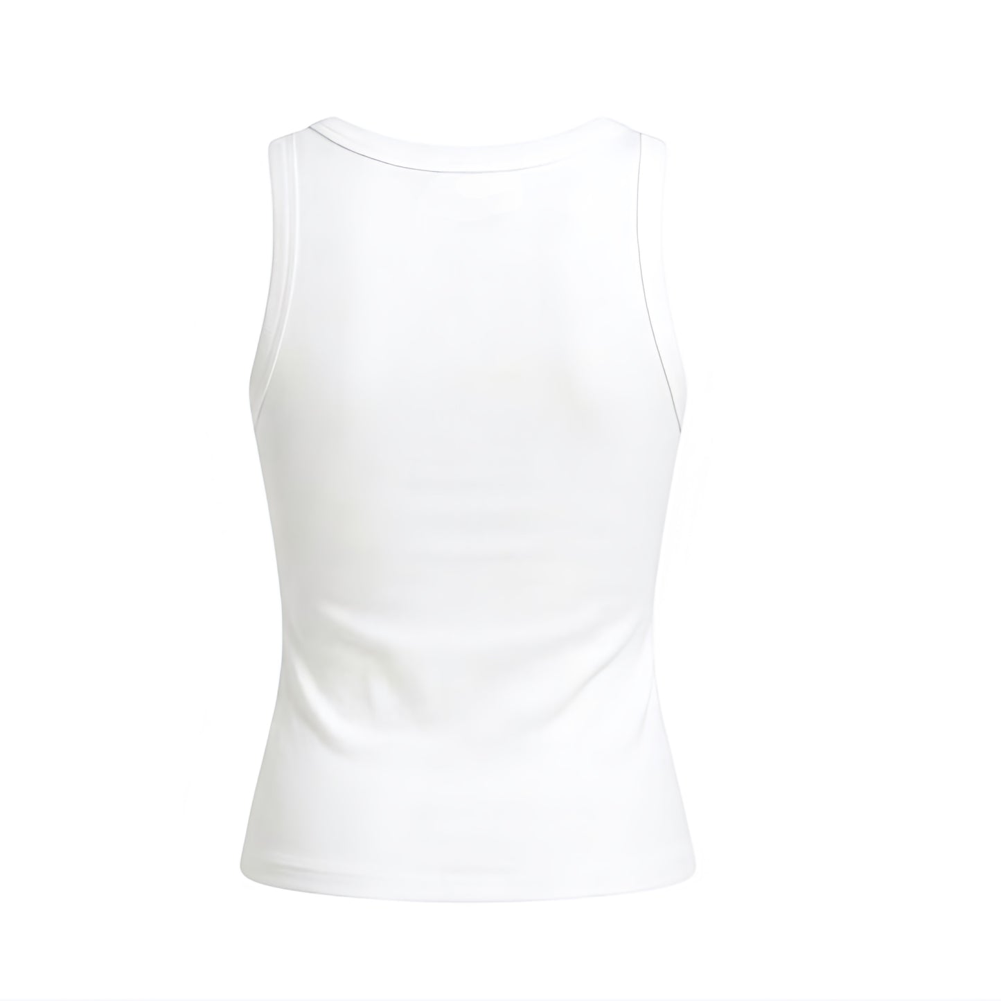 Almafi lemon Y2K sparkly beaded fitted scoop neck tank top in white with yellow lemon bead design, beaded and shimmery detail, slim fit ribbed cotton blend silhouette, spaghetti strap sleeveless scoop neck crop top and Y2K baby tank style. Perfect for Italian summer style, Amalfi Coast outfit, European summer, Saint Tropez style, Cannes outfit, South of France, beach club, Ibiza, beach vacation and beach girl outfits.

