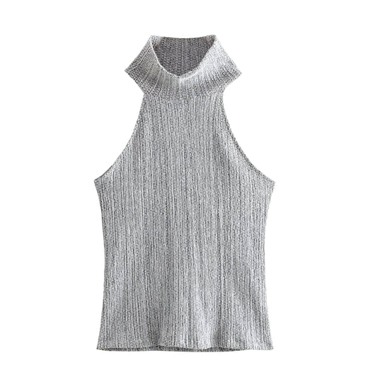 light-grey-silver-knitted-crochet-patterned-slim-fit-bodycon-cinched-waist-corset-sleeveless-cut-out-asymmetric-turtleneck-halter-full-length-hip-camisole-tank-top-blouse-shirt-women-ladies-chic-trendy-spring-2024-summer-elegant-casual-semi-formal-feminine-classy-cocktail-party-club-wear-sexy-date-night-out-evening-90s-minimalist-minimalism-office-siren-stockholm-style-zara-revolve-aritzia-mango-reformation-whitefox-edikted-fenity-iamgia-areyouami-dupe