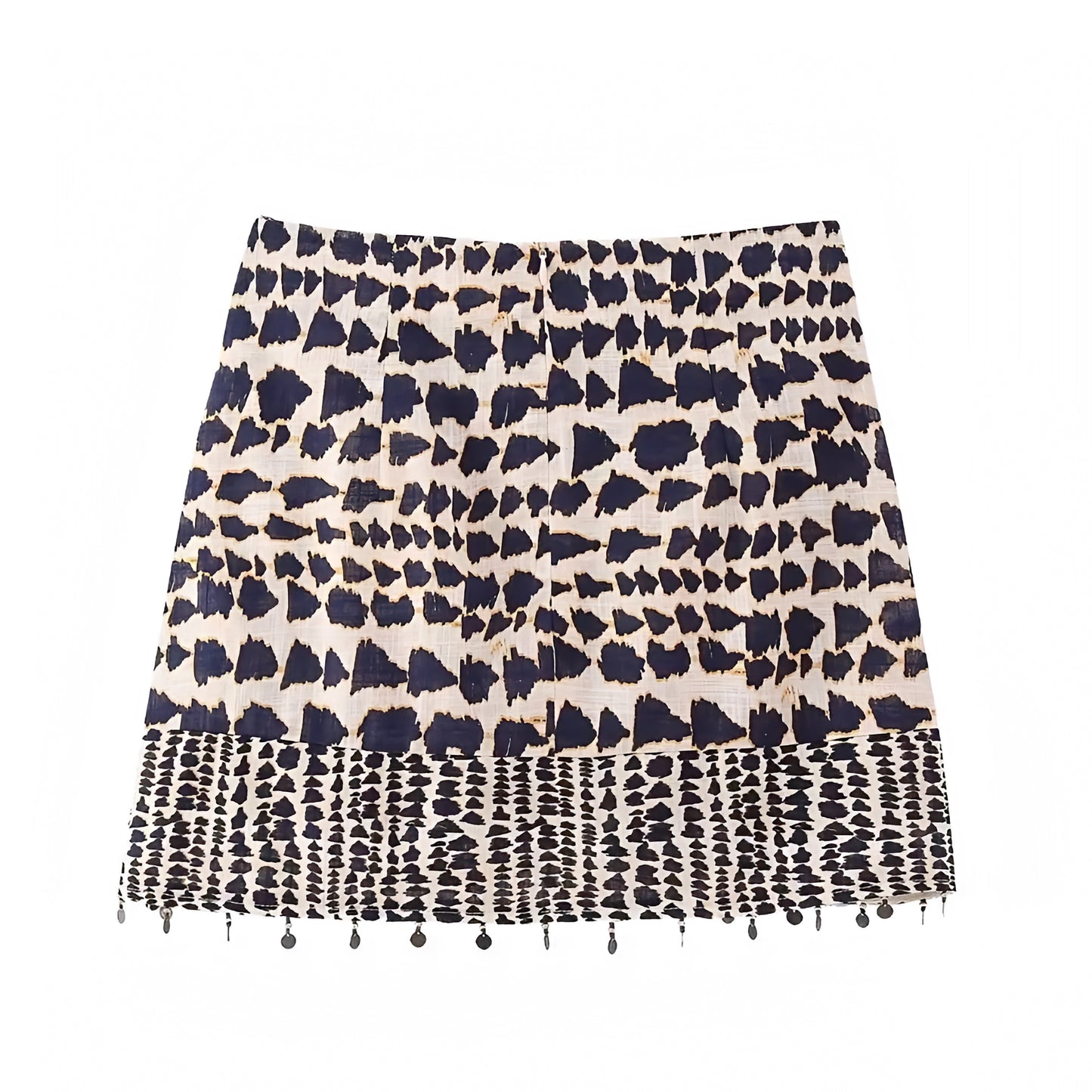 Málaga Animal Print Multi-Color Low Rise Bohemian Mini Skirt