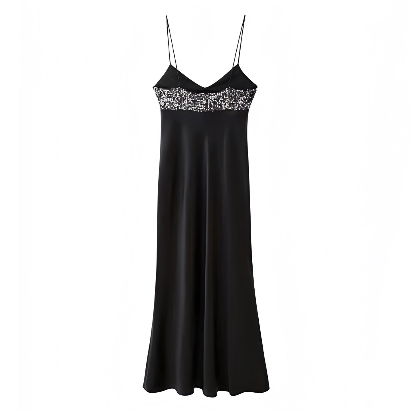 midnight-black-silver-sequined-glitter-contrast-spaghetti-strap-flowy-satin-silk-v-neck-sleeveless-bodycon-midi-long-maxi-slip-dress-women-ladies-chic-trendy-2024-elegant-formal-prom-party-gala-evening-gown-classy-date-night-sexy-club-wear-cocktail-zara-revolve