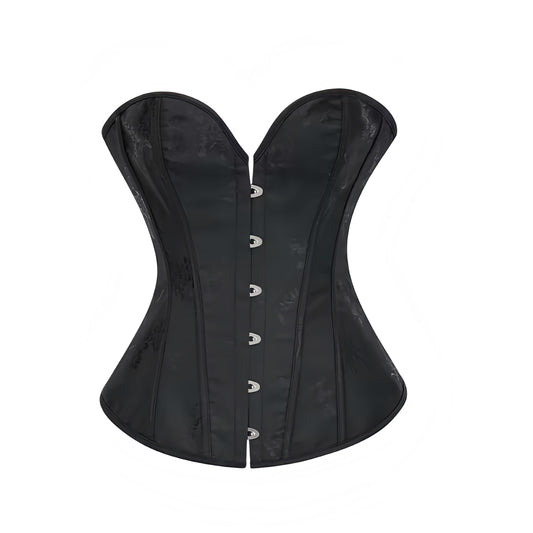 Black satin lace-up strapless bustier corset top with sweetheart neckline, slim fit bodycon silhouette, and tube crop design. Sexy elegant vintage retro coquette Y2K fashion top for women, teens, and ladies. Perfect for chic evening looks, going out outfits, parties, night out, club wear, rave, festival, concert, it girl baddie style, and adults Halloween costume or halloweekend 2025 outfit. Ships globally worldwide to US, Australia, New Zealand, UK, Canada, Germany, France, Spain, Italy, Switzerland.