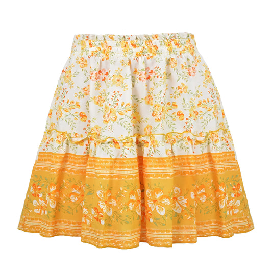 floral-print-yellow-white-multi-color-flower-patterned-ruffle-trim-smocked-fitted-waist-tiered-mid-high-rise-waisted-flowy-boho-tullie-short-mini-skirt-skort-women-ladies-chic-trendy-spring-2024-summer-casual-feminine-preppy-style-party-tropical-hawaiian-vacation-beach-wear-zara-altard-state-revolve-garage-pacsun