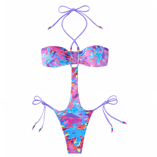 light-purple-pink-blue-yellow-multi-color-rainbow-tie-dye-patterned-string-tie-beaded-spaghetti-strap-halter-cut-out-backless-open-back-bandeau-sleeveless-wireless-push-up-cheeky-thong-bikini-set-one-piece-swimsuit-swimwear-bathing-suit-women-ladies-tweens-teens-chic-trendy-spring-2024-summer-preppy-style-cute-girlie-tropical-vacation-beach-wear-blackbough-kulakinis-frankies-pacsun-garage-dupe