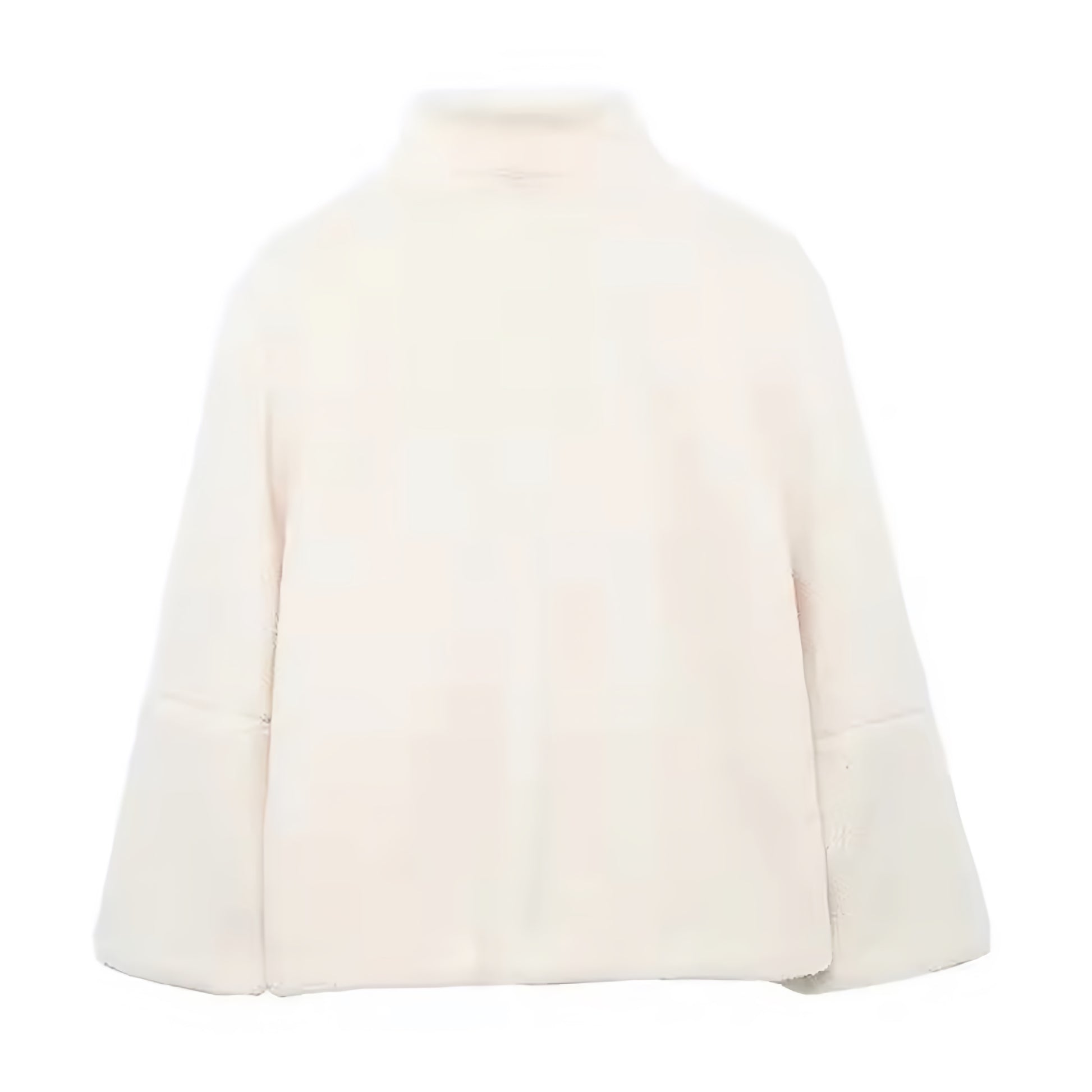 Cream white faux fur sherpa fleece zip-up long sleeve turtleneck oversized jacket for women and teens, fuzzy soft cozy warm thick luxury coat with mock neck round neckline, elegant feminine trendy Y2K chic casual vintage fashionable outerwear for fall autumn winter 2025, Scandinavian Copenhagen streetwear and old money style après ski ski trip snow day outfit, with global worldwide shipping to US UK Canada Australia Europe and Asia.