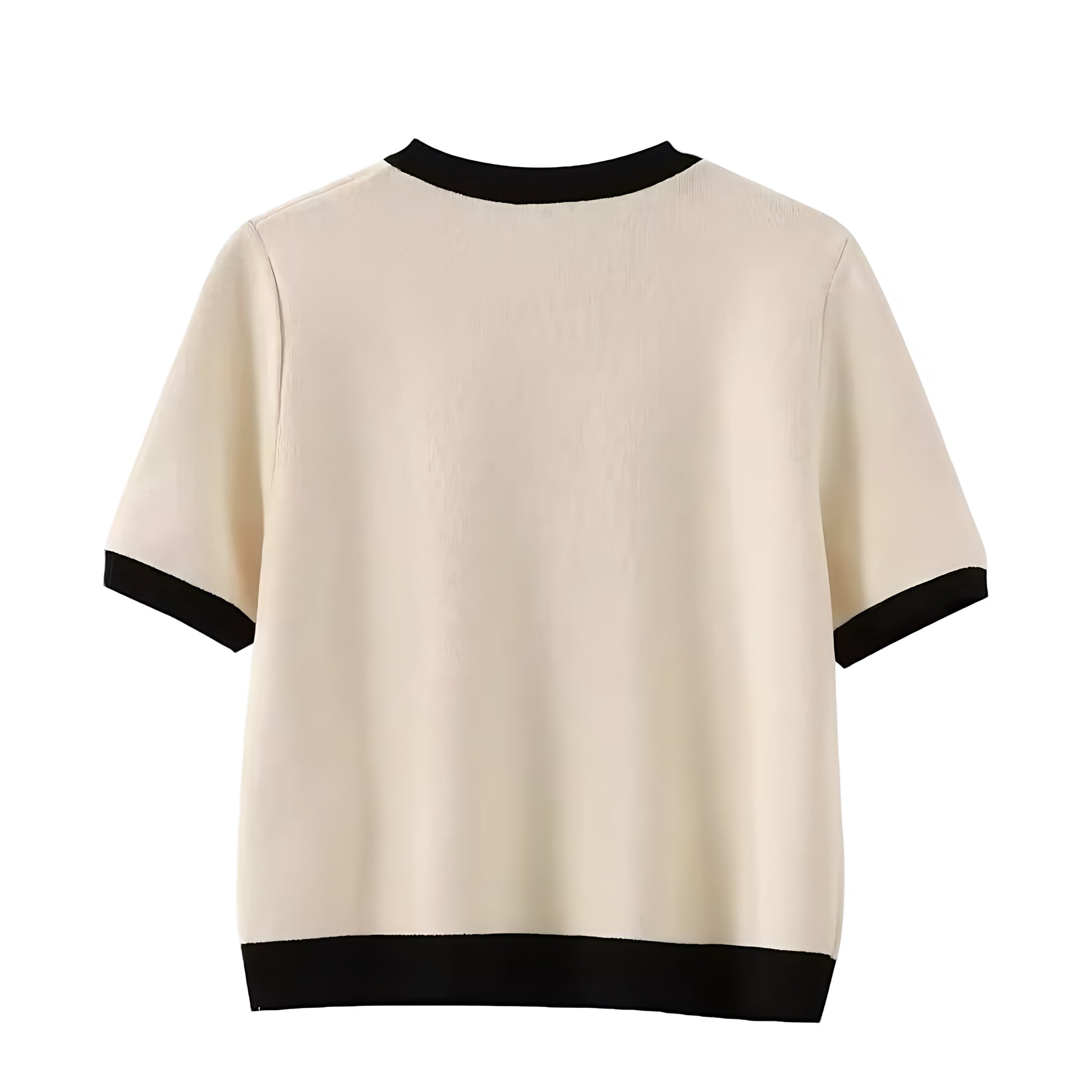 cream-off-white-and-black-contrast-lined-striped-outlined-knit-cotton-soft-woolen-cashmere-knitted-gold-button-down-round-neckline-o-neck-short-sleeve-cropped-cardigan-sweater-blouse-top-shirt-jacket-knitwear-jumper-coat-with-pockets-cozy-warm-women-ladies-teens-unisex-girls-fall-2024-autumn-winter-2025-chic-trendy-casual-semi-formal-feminine-cute-elegant-classy-classic-old-money-parisian-stockholm-style-scandinavian-scandi-street-wear-back-to-school-modest-preppy-zara-revolve-aritzia-chanel-dupe