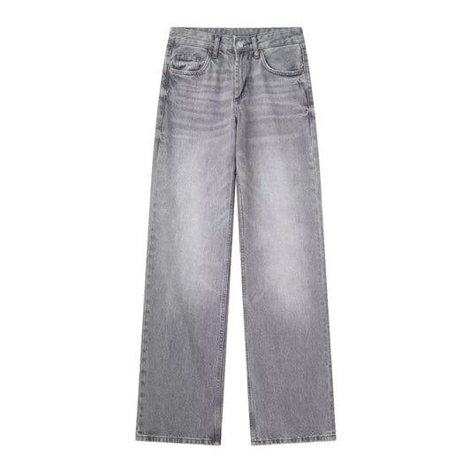 Light Gray Faded Low Rise Denim Jeans