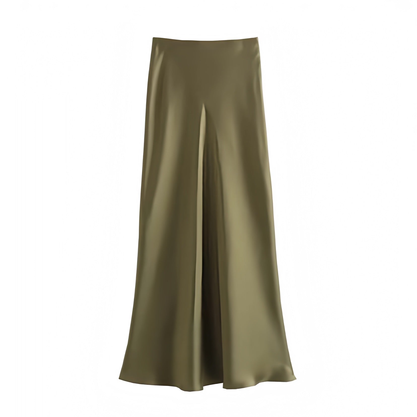 Dark olive green maxi skirt best sale