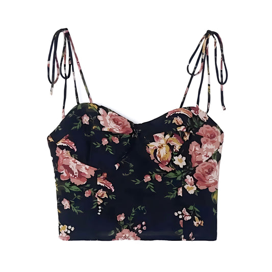 floral-print-black-pink-multi-color-rose-flower-patterned-slim-fit-corset-bustier-spaghetti-strap-sleeveless-backless-open-back-crop-cami-tank-top-blouse-spring-2024-summer-chic-women-ladies-elegant-casual-classy-feminine-semi-formal-preppy-style-zara-revolve-princess-polly-altard-state-edikted-urban-outfitters-brandy-melville
