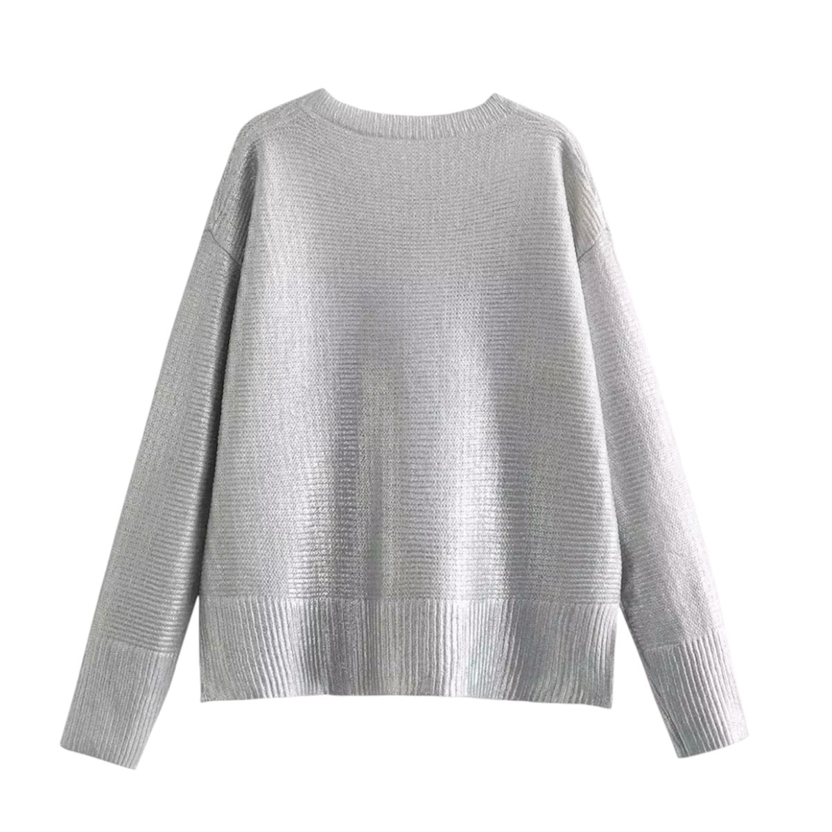 light-grey-gray-silver-knit-crochet-knitted-soft-cotton-full-length-oversized-baggy-loose-round-neckline-crew-neck-long-sleeve-pullover-sweater-jumper-sweatshirt-knitwear-cozy-warm-women-ladies-teens-unisex-girls-fall-2024-autumn-winter-2025-chic-trendy-casual-neutral-basic-feminine-cute-stockholm-style-scandinavian-scandi-street-wear-back-to-school-modest-preppy