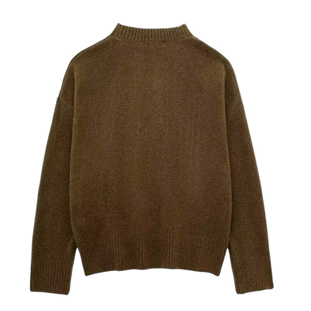 dark-medium-brown-chunky-knit-knitted-woolen-fuzzy-oversized-round-neckline-crew-neck-long-sleeve-pullover-sweater-jumper-sweatshirt-knitwear-cozy-warm-women-ladies-teens-unisex-girls-fall-2024-autumn-winter-2025-chic-trendy-casual-neutral-basic-feminine-cute-stockholm-style-scandinavian-scandi-street-wear-back-to-school-modest-preppy-zara-revolve-aritzia-mango-reformation-dupe