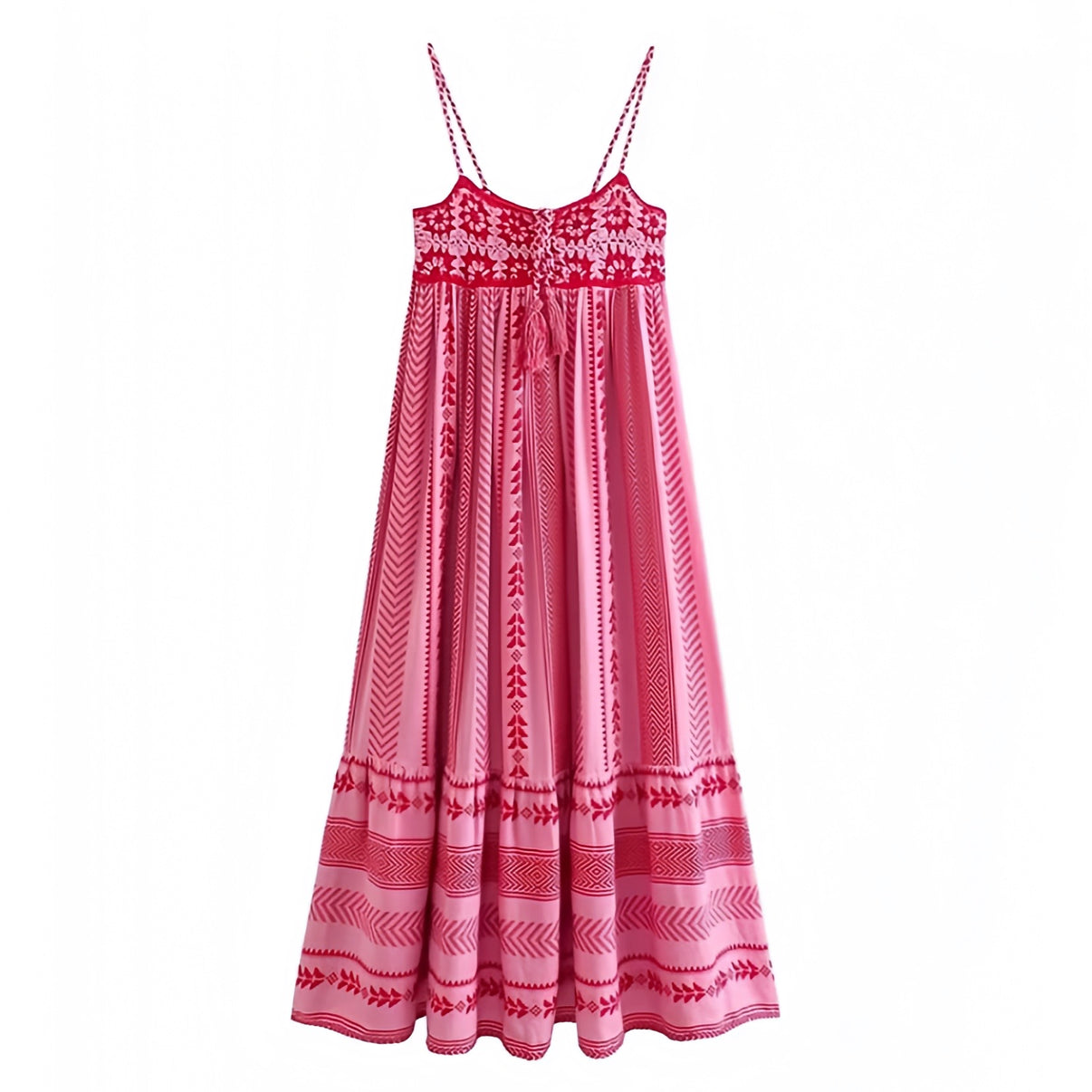 Chic pink cotton Soft Surroundings Spaghetti Strap Maxi Dress main image 1